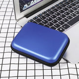 Digital Accessories Cable Earphone Storage Organizer USB Flash Drive Case Bag Hot (Dark Blue)