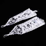 Retro Syle Ivory Lace Flower Bride Bridal Rhinestone Sexy Fingerless Gloves Wedding White In Australia - Darrahopens