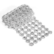 1 Yard Long Flower Shape Diamond Mesh Warp Sparkling Artificial Crystal Rhinestone Ribbon Decor In Australia - Darrahopens