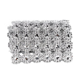 1 Yard Long Flower Shape Diamond Mesh Warp Sparkling Artificial Crystal Rhinestone Ribbon Decor In Australia - Darrahopens