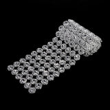 1 Yard Long Flower Shape Diamond Mesh Warp Sparkling Artificial Crystal Rhinestone Ribbon Decor In Australia - Darrahopens