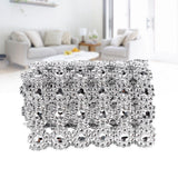 1 Yard Long Flower Shape Diamond Mesh Warp Sparkling Artificial Crystal Rhinestone Ribbon Decor