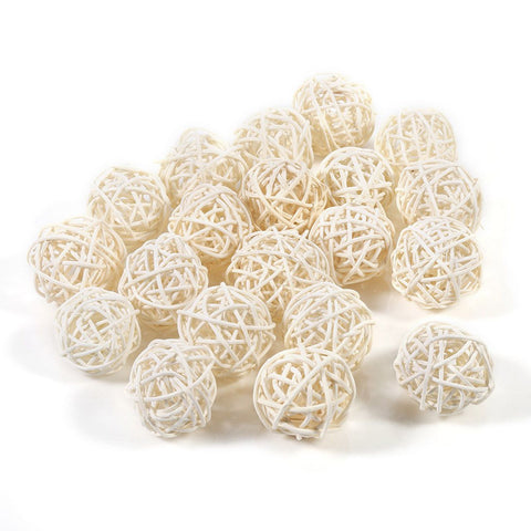20Pcs Decorative Rattan Balls Ornaments Wedding Christmas Birthday Party Decorations (White) In Australia - Darrahopens
