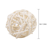20Pcs Decorative Rattan Balls Ornaments Wedding Christmas Birthday Party Decorations (White)