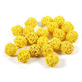 20Pcs Decorative Rattan Balls Ornaments Wedding Christmas Birthday Party Decorations (Yellow) In Australia - Darrahopens