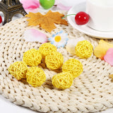 20Pcs Decorative Rattan Balls Ornaments Wedding Christmas Birthday Party Decorations (Yellow) In Australia - Darrahopens