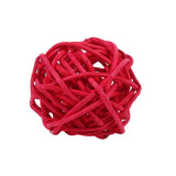 20Pcs Decorative Rattan Balls Ornaments Wedding Christmas Birthday Party Decorations (Red)