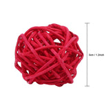 20Pcs Decorative Rattan Balls Ornaments Wedding Christmas Birthday Party Decorations (Red)