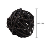 20Pcs Decorative Rattan Balls Ornaments Wedding Christmas Birthday Party Decorations (Black) In Australia - Darrahopens