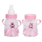 50Pcs Candy Chocolate Bottles Box For Baby Shower Party Favors Gifts Decorations (Pink)