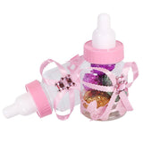50Pcs Candy Chocolate Bottles Box For Baby Shower Party Favors Gifts Decorations (Pink)