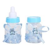 50Pcs Candy Chocolate Bottles Box For Baby Shower Party Favors Gifts Decorations (Blue)