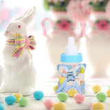 50Pcs Candy Chocolate Bottles Box For Baby Shower Party Favors Gifts Decorations (Blue)