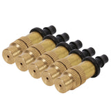 5pcs Adjustable Brass Misting Spray Nozzle Atomizing Sprinkler For Garden Watering Irrigation