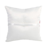 Wedding Ring Bearer Holder Pillow Cushion With Bowknot Stain Double Hearts Diamonds (Red)