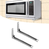 2x Kitchen Stainless Steel Microwave Oven Bracket Sturdy Foldable Stretch Wall Mount Rack Shelf