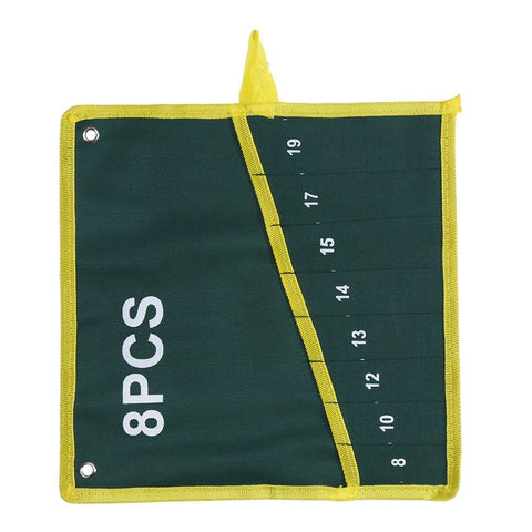 1Pc Durable Canvas Spanner Wrench Tool Roll Up Storage Bag Green 8 Pockets In Australia - Darrahopens