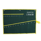 1Pc Durable Canvas Spanner Wrench Tool Roll Up Storage Bag Green 25 Pockets In Australia - Darrahopens