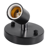 E27 Modern Vintage Ceiling Light Wall Mounted Lamp Bulb Holder Socket 180° Rotating Black