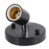 E27 Modern Vintage Ceiling Light Wall Mounted Lamp Bulb Holder Socket 180° Rotating Black