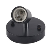 E27 Modern Vintage Ceiling Light Wall Mounted Lamp Bulb Holder Socket 180° Rotating Black