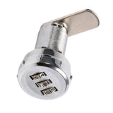 3 Digit Code Combination Cam Cabinet Silver Stainless Steel Convenient Password Security Coded Lock #3