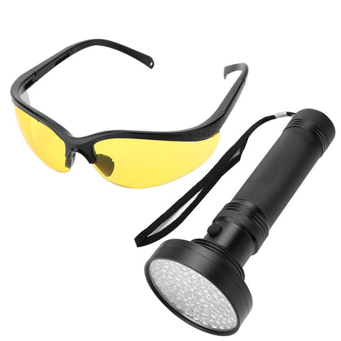 UV Flashlight Pet Stain Urine Detector Bright 100 LEDs Blacklight Torch with UV Sunglasses for In Australia - Darrahopens