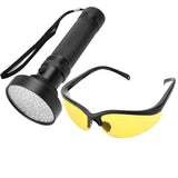 UV Flashlight Pet Stain Urine Detector Bright 100 LEDs Blacklight Torch with UV Sunglasses for In Australia - Darrahopens