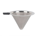 Manual Hand Drip Coffee Maker Glass Pot with Stainless Steel Filter