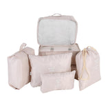 7Pcs Portable Clothes Storage Bag Underwear Packing Travel Luggage Organizer Beige In Australia - Darrahopens