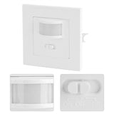 AC 110V‑240V Infrared PIR Motion Sensor Recessed Wall Lamp Light Bulb Switch
