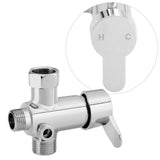 Toilet Bidet Attachments Hot/Cold Water Diverter Valve T Shape Adapter Flexible Hose Kit