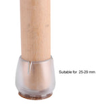 16Pcs Transparent PVC Table Chair Furniture Leg Non Slip Foot Cap Cups Cover Floor Protector M