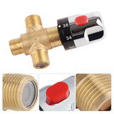 Brass Thermostatic Mixing Valve Water Temperature Pipe Basin Thermostat Control