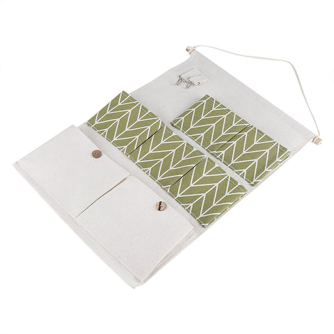 7 Pockets Cotton Linen Wall Hanging Storage Bags Door Pouch Bedroom Home Organizer Green In Australia - Darrahopens