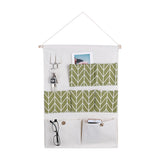 7 Pockets Cotton Linen Wall Hanging Storage Bags Door Pouch Bedroom Home Organizer Green In Australia - Darrahopens