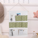 7 Pockets Cotton Linen Wall Hanging Storage Bags Door Pouch Bedroom Home Organizer Green In Australia - Darrahopens