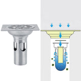 Thickened Stainless Steel Home Bathroom Shower Kitchen Anti Odor Floor Drain Waste Grate