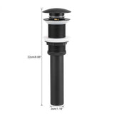 Kitchen Bathroom Basin Sink Solid Brass Popup Drain Stopper Black