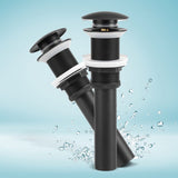 Kitchen Bathroom Basin Sink Solid Brass Popup Drain Stopper Black