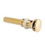 Kitchen Bathroom Basin Sink Solid Brass Pop Up Drain Stopper with Overflow Hole Golden In Australia - Darrahopens