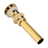 Kitchen Bathroom Basin Sink Solid Brass Pop Up Drain Stopper with Overflow Hole Golden