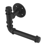 lIron Pipe Wall Mount Paper Holder Rack Wood Shelf Bathroom Toilet