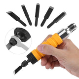 Electric Woodworking Carving Chisel Engraving Knife Tool with 5 Blades and 1 Wrench
