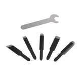 Electric Woodworking Carving Chisel Engraving Knife Tool with 5 Blades and 1 Wrench