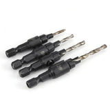 1/4inch Hex Shank HSS Drill Bits Fast Change #6 #8 #10 #12 Countersink Woodworking Tool In Australia - Darrahopens