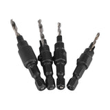 1/4inch Hex Shank HSS Drill Bits Fast Change #6 #8 #10 #12 Countersink Woodworking Tool