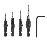 1/4inch Hex Shank HSS Drill Bits Fast Change #6 #8 #10 #12 Countersink Woodworking Tool