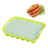 Silicone Sausage Hot Dog Making Mold With 6 Cavity DIY Cake Baking Kitchen Tools Green