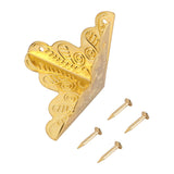 12pcs Wooden Box Jewelry Gift Case Corner Decorative Protectors Iron Edge Cover Guard Golden In Australia - Darrahopens